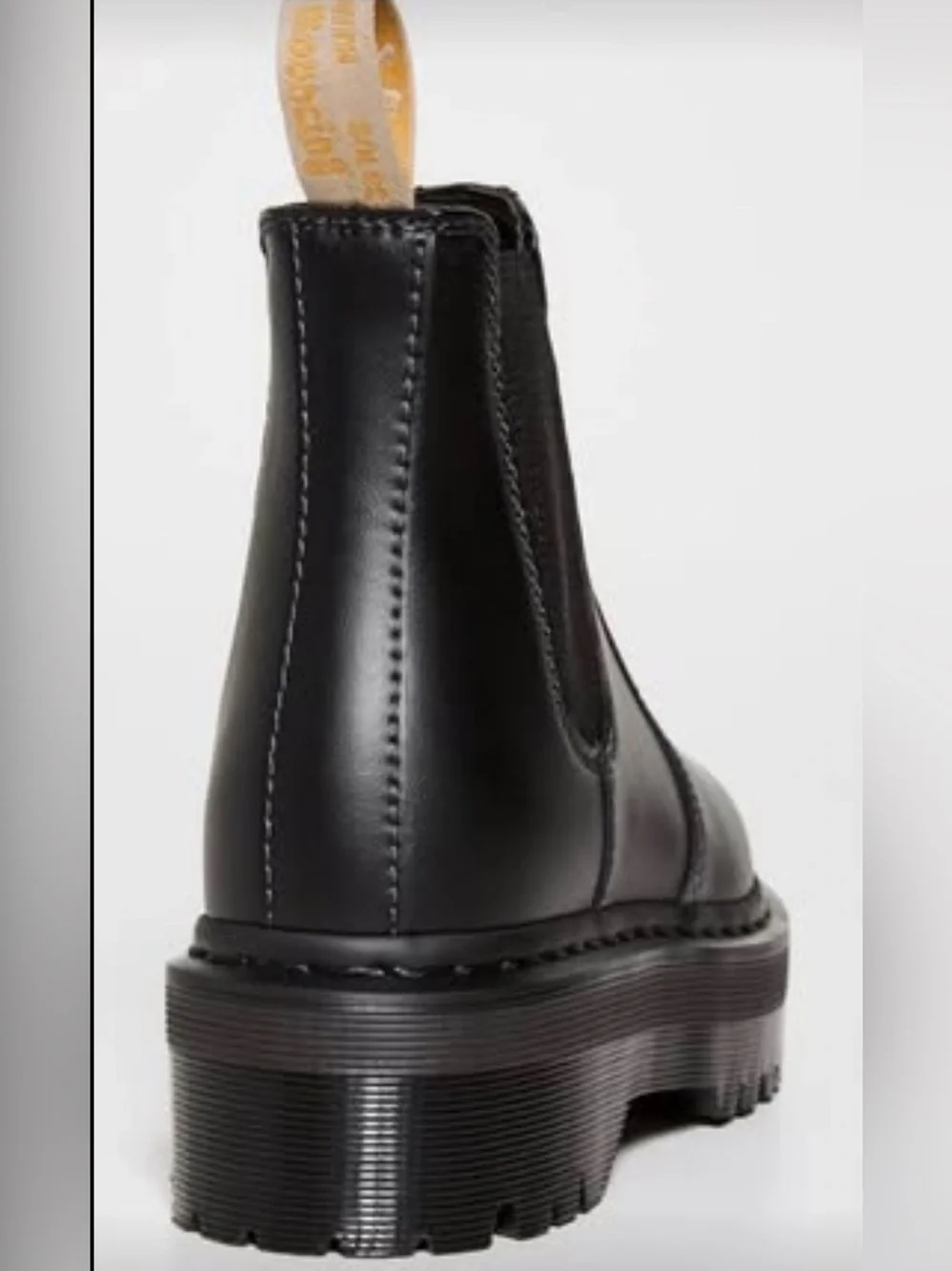 Dr. Marten Unisex Vegan 2976 Platform Chelsea Boots in black, US Size 12 Men/13